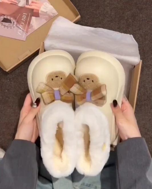 Cute bear warm shoes