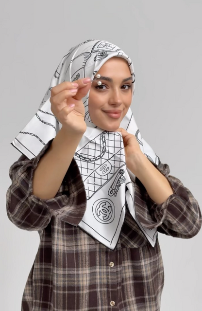 Silk Scarf Double Sided Printed