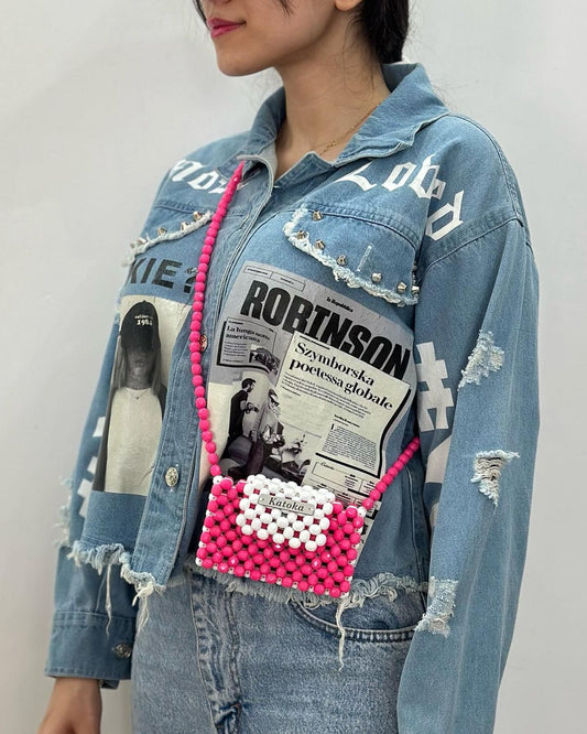 Designer Pearl Bead Women's Bag