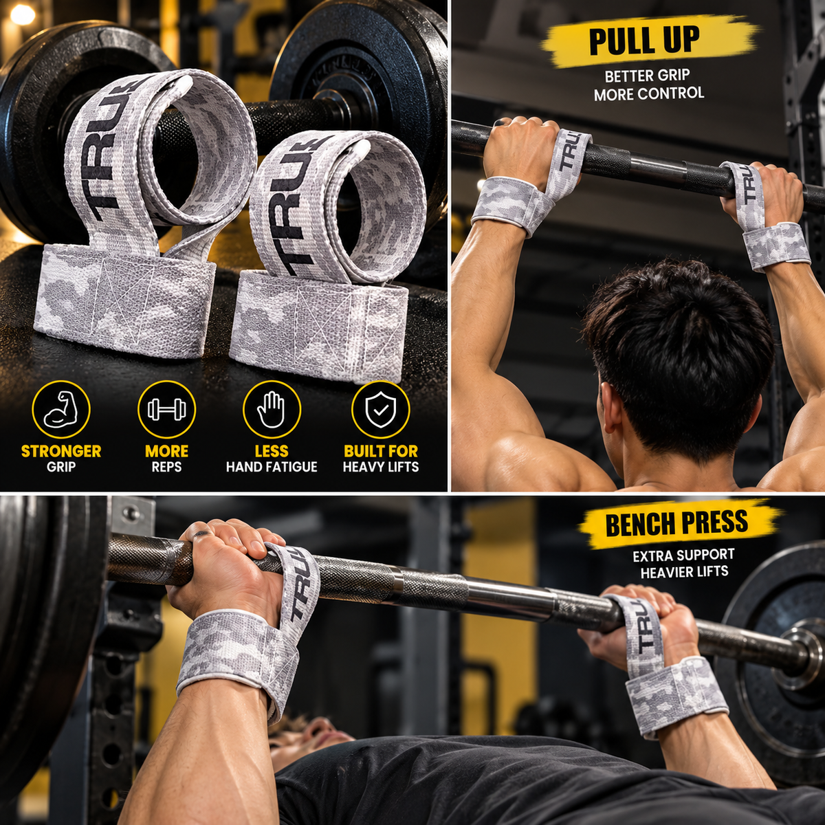 Premium Gym Lifting Straps – Anti-Slip Grip & Wrist Support for Heavy Weightlifting