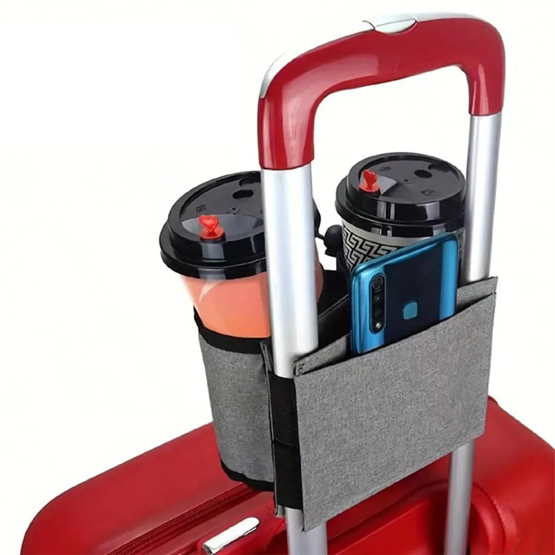 Cup and Phone Holder for Travel Luggage