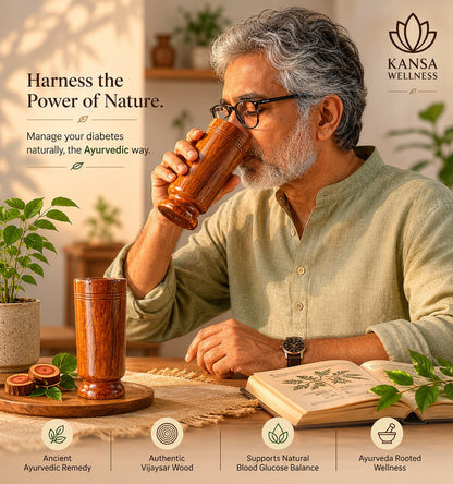 Ayurvedic Vijaysar Wood Sugar Control Glass