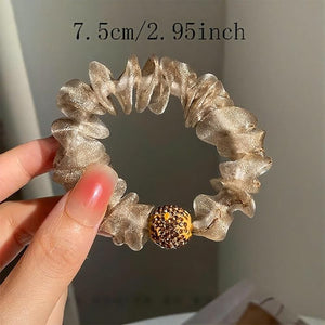 Elegant Rhinestone Mesh Hair Ties (PACK OF 2)