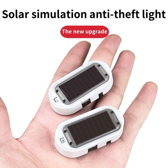Vehicle mounted solar anti-theft light