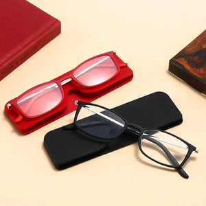 portable thin ultra light reading glasses with case