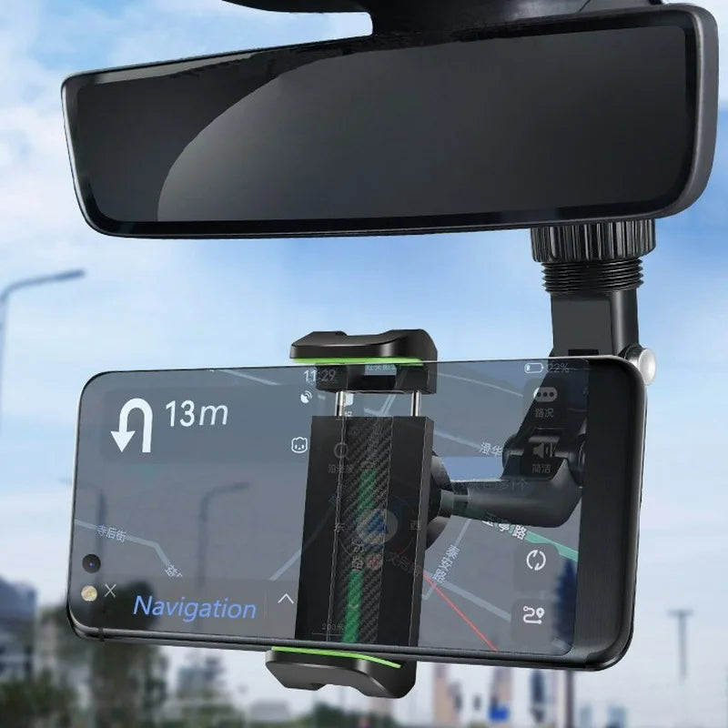 MULTIFUNCTIONAL REARVIEW MIRROR MOBILE PHONE HOLDER