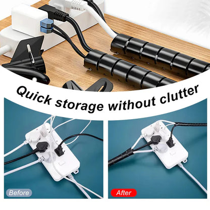Cable Management Sleeve With Zipper