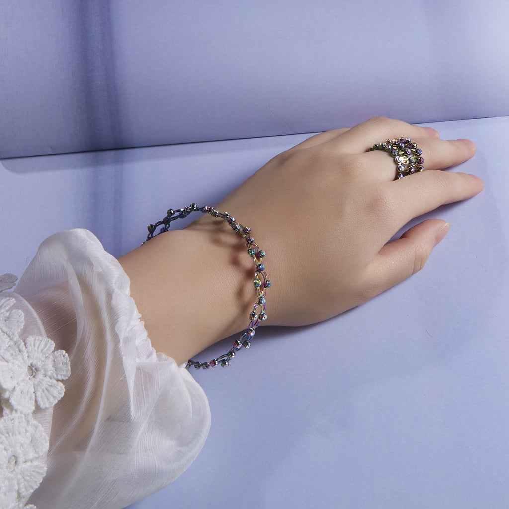2 In 1 New Creative Magic Stretchable Ring Bracelet For Women