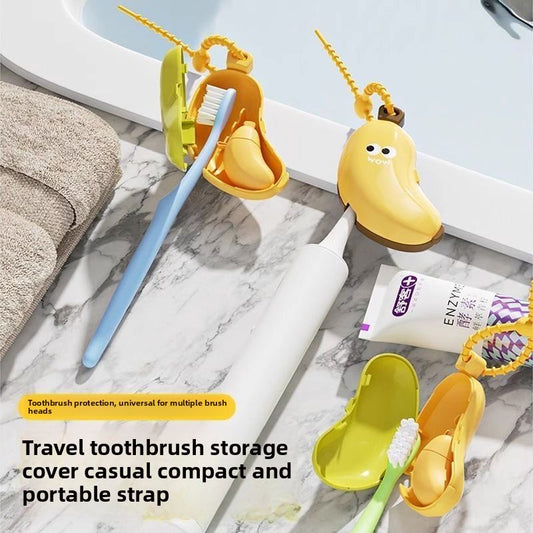 Banana Shaped travel toothbrush kit
