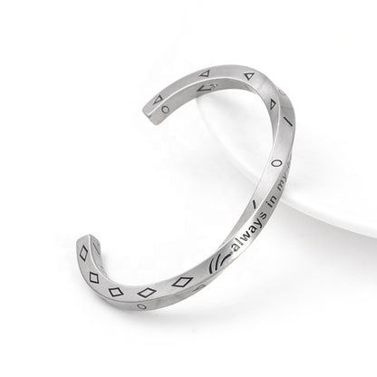 Stainless Steel Engraved Bangle