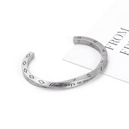 Stainless Steel Engraved Bangle