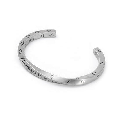 Stainless Steel Engraved Bangle