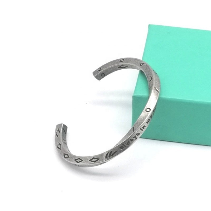 Stainless Steel Engraved Bangle
