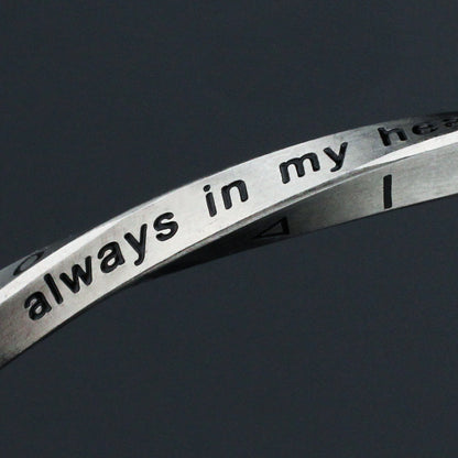 Stainless Steel Engraved Bangle