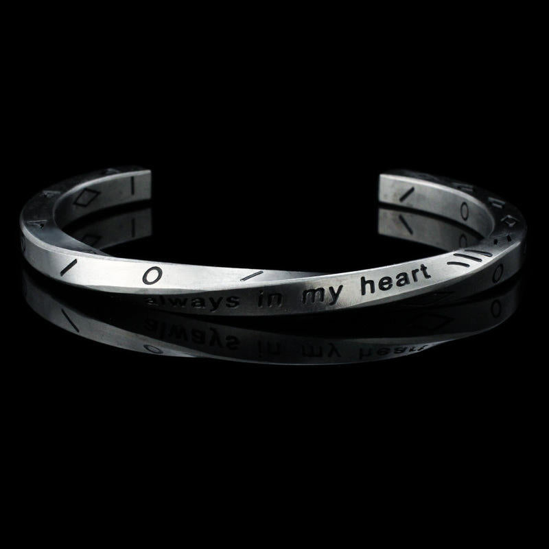 Stainless Steel Engraved Bangle