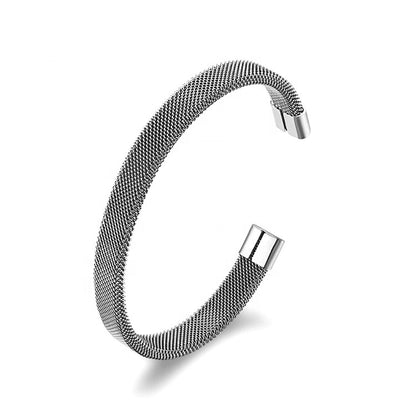 Stainless Steel Open Bangle Bracelet