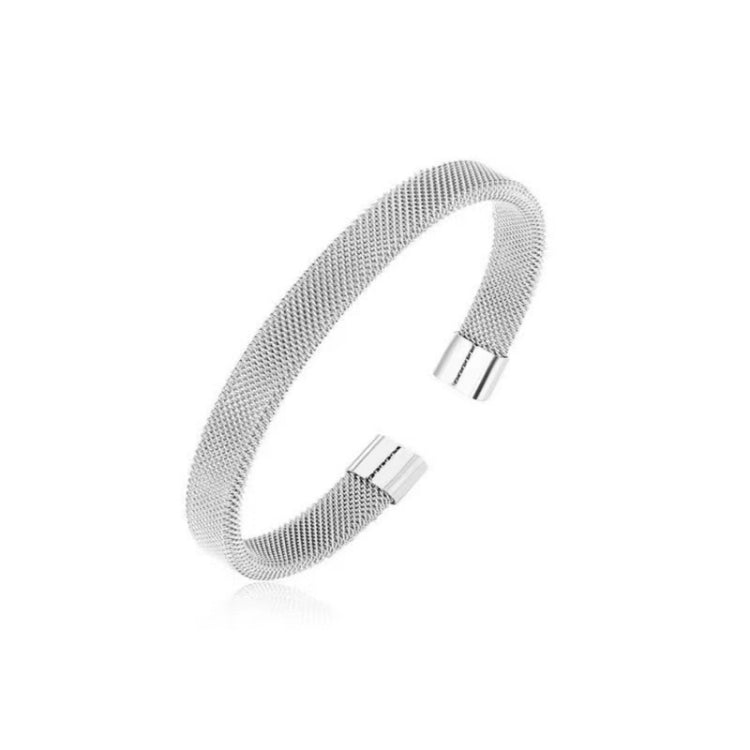 Stainless Steel Open Bangle Bracelet
