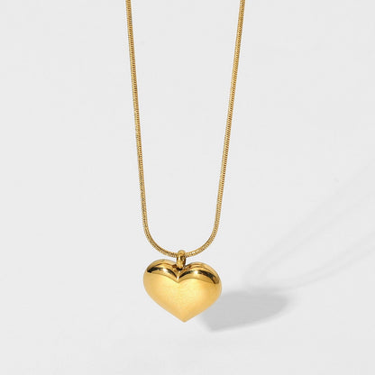 Vintage 18K Gold Plated Heart Pendant