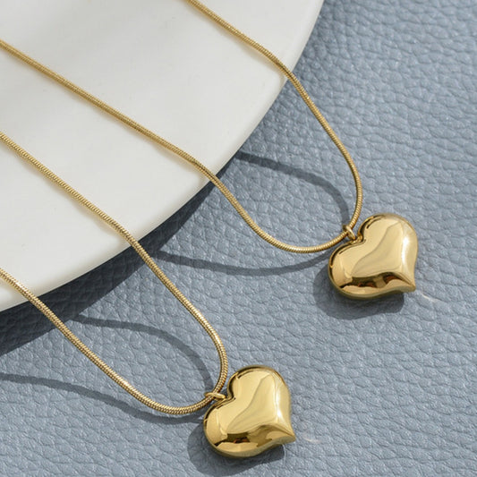 Vintage 18K Gold Plated Heart Pendant