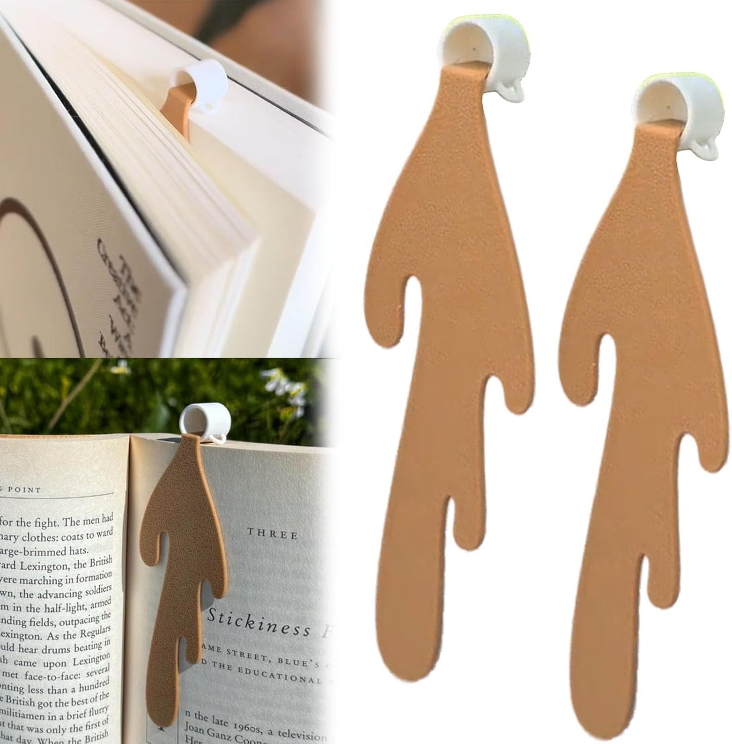 Coffee & Tea Splash Bookmark ☕📖
