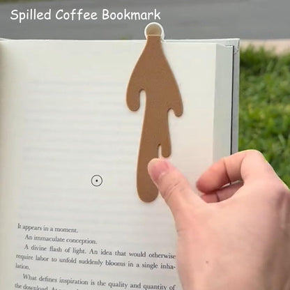 Coffee & Tea Splash Bookmark ☕📖