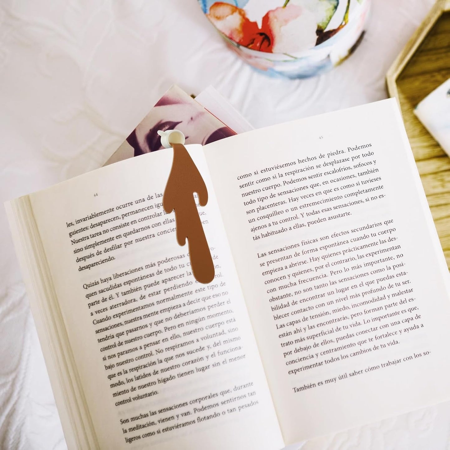 Coffee & Tea Splash Bookmark ☕📖