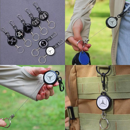 Anti Theft Steel Wire Retractable Keyring