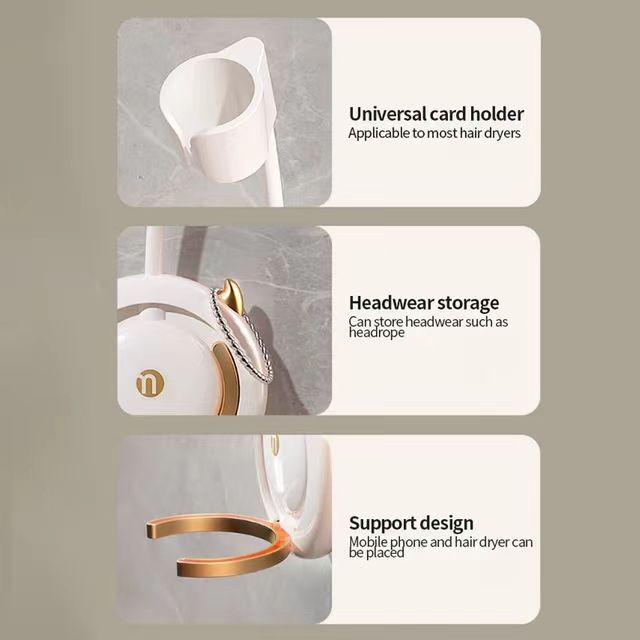 3-in-1 Hair Dryer Storage Rack