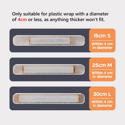 Food Film Dispenser Magnetic Plastic Wrap Dispenser with Cutter