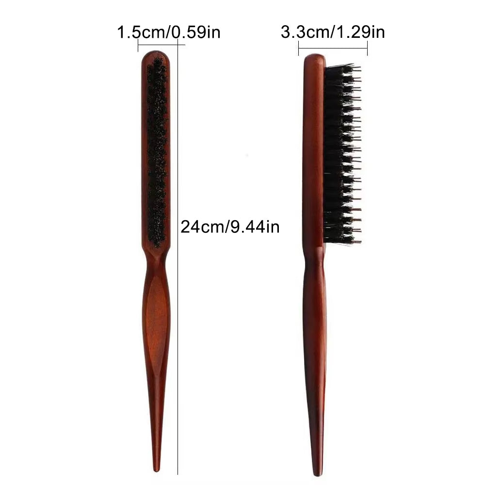 Natural Boar Bristle Hair Fluffy Comb
