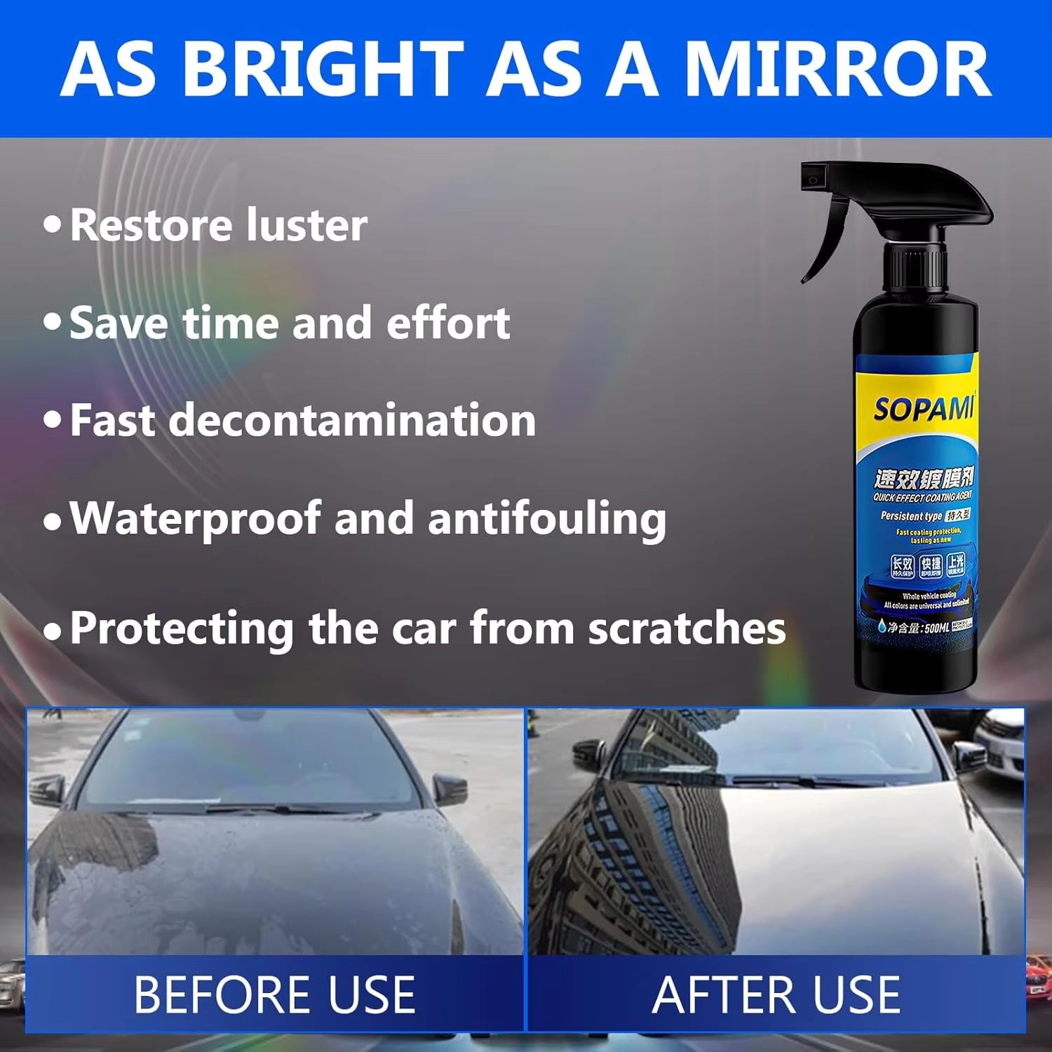 "Sopami All-in-One Car Coating Polish Spray