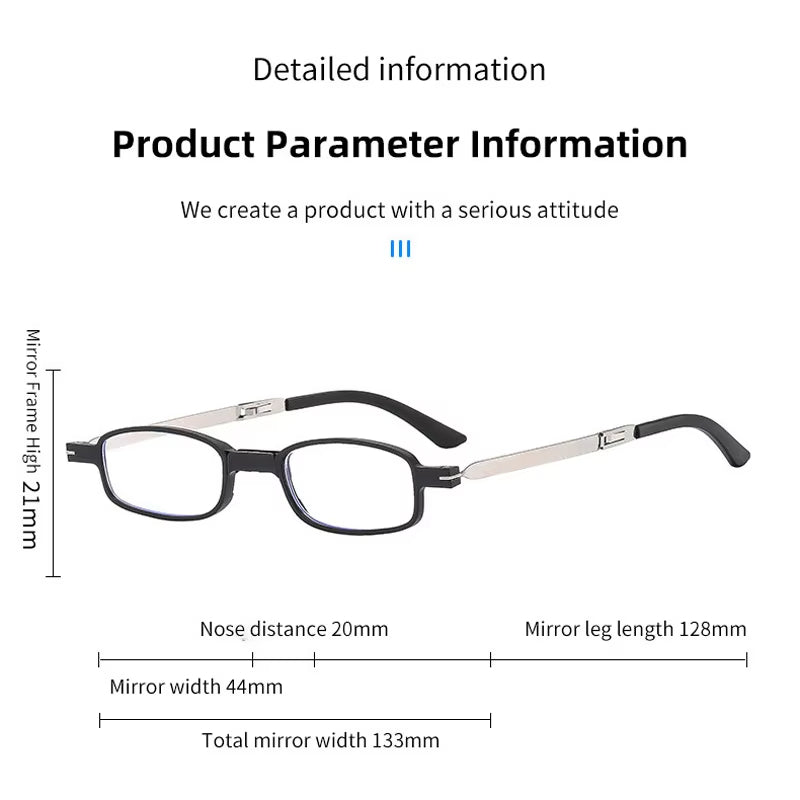 Folding Portable Anti-blue Light Reading Glasses