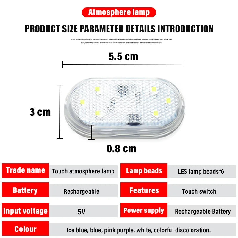 Car Mini Touch Light USB Charging