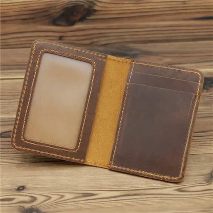 Handcraft Leather Credit Card Holder Vintage Small Wallet