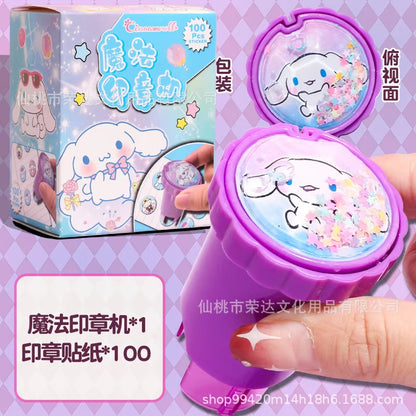 Sanio Hello Kitty Kuromi Cartoon Ice Magic Seal Sticker Machine