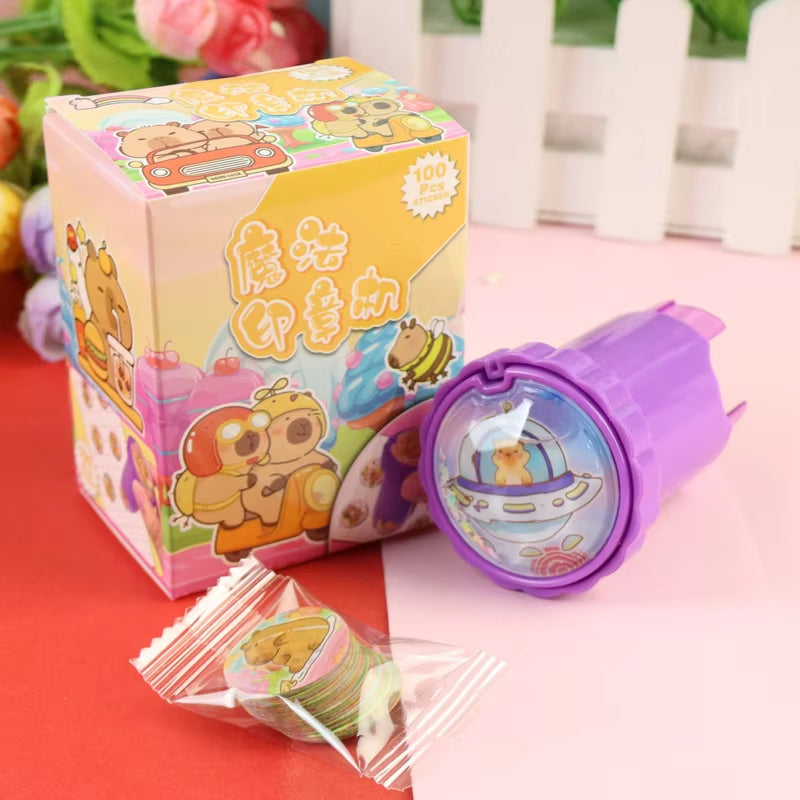 Sanio Hello Kitty Kuromi Cartoon Ice Magic Seal Sticker Machine