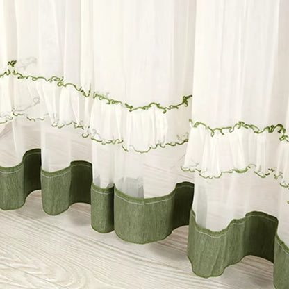Lace Embroider Net Door Curtains