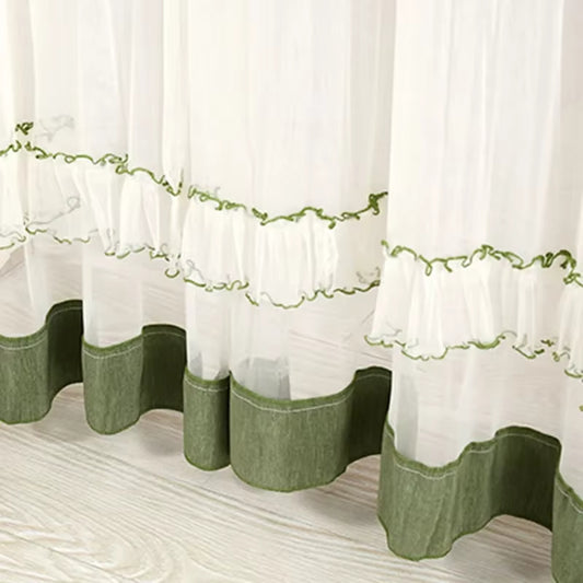 Lace Embroider Net Door Curtains