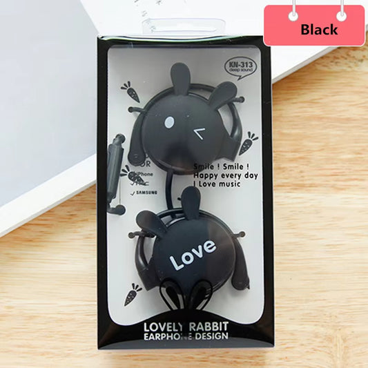 Cute Rabbit Wired earphone With Ear-hook Sports