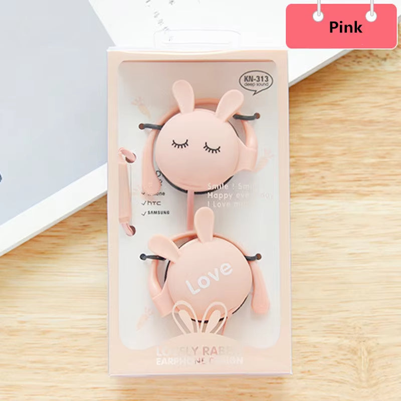 Cute Rabbit Wired earphone With Ear-hook Sports