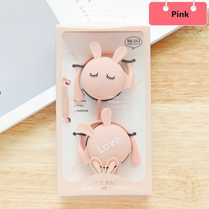 Cute Rabbit Wired earphone With Ear-hook Sports
