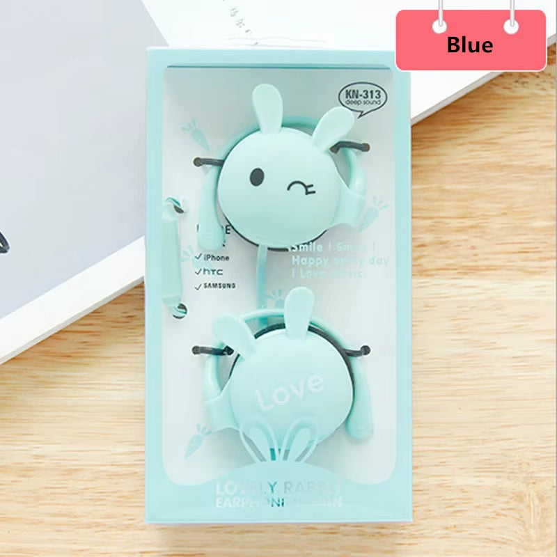Cute Rabbit Wired earphone With Ear-hook Sports