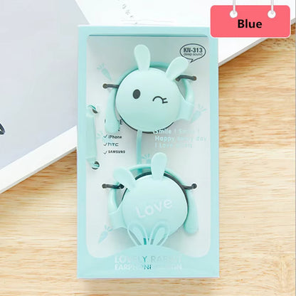Cute Rabbit Wired earphone With Ear-hook Sports