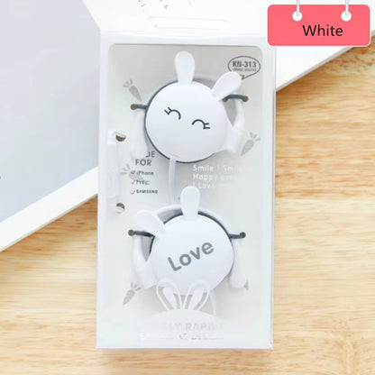 Cute Rabbit Wired earphone With Ear-hook Sports
