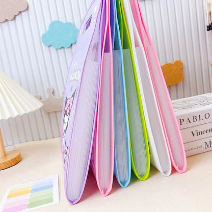 A4 Handheld Plastic Accordion File Folder