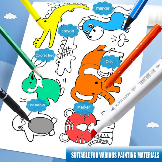 Imported Children's Coloring Drawing Roll Sticker