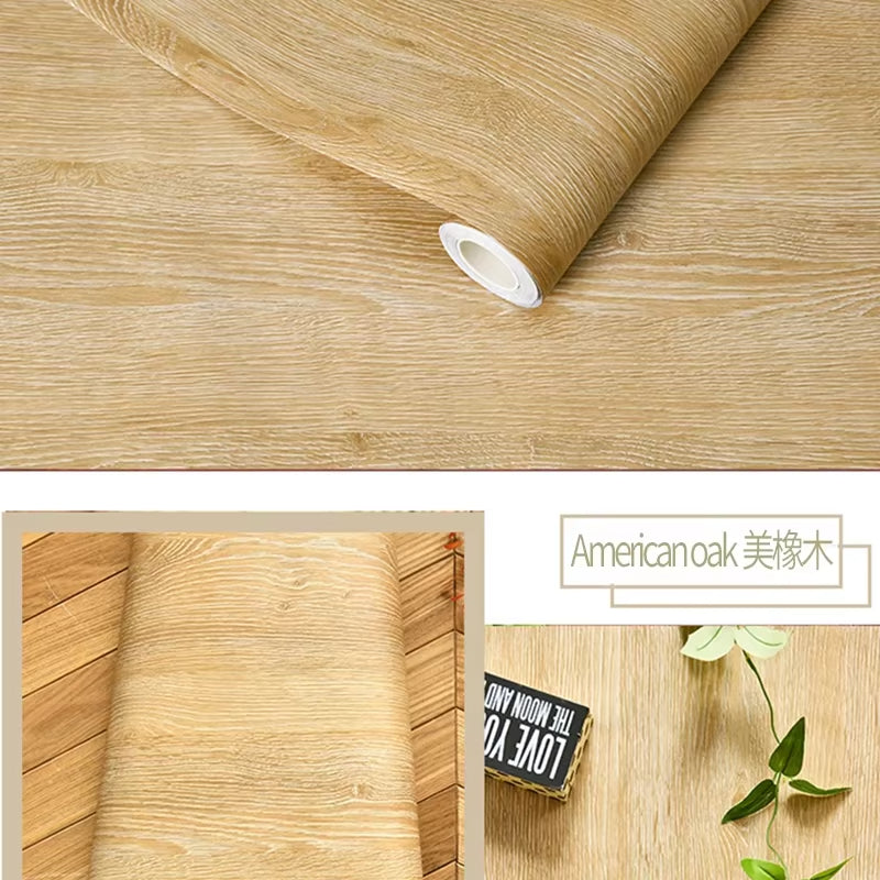 Waterproof Wood Vinyl Wallpaper Self Adhesive wallpapers