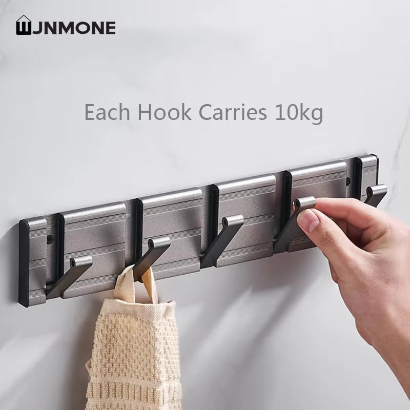 Foldable Steel Coat Rack Wall Hanger Shelves