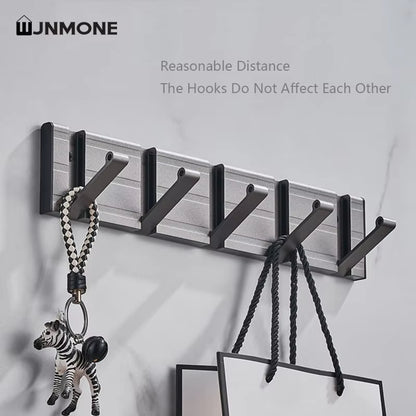 Foldable Steel Coat Rack Wall Hanger Shelves