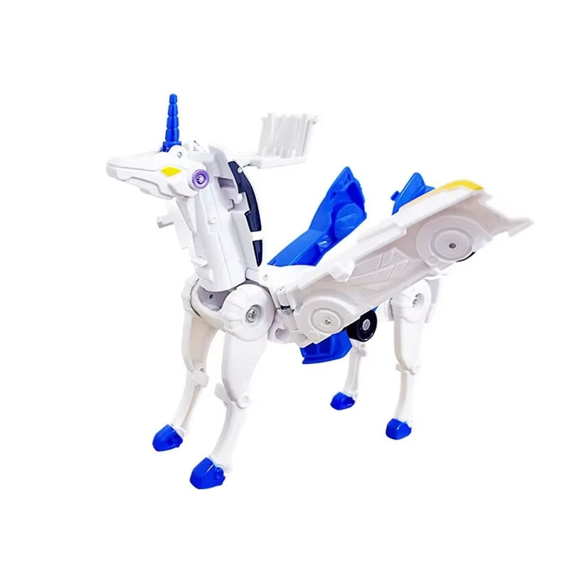 2 in 1 Car Transform Unicorn Figurines Magnetic Vehicle
